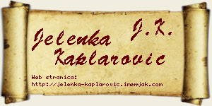 Jelenka Kaplarović vizit kartica
